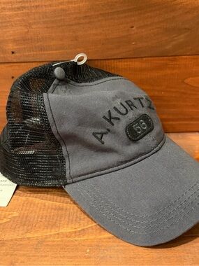 A. Kurtz AK396 Charcoal Gray Black Mesh Trucker SnapBack Baseball Cap Hat OSFA